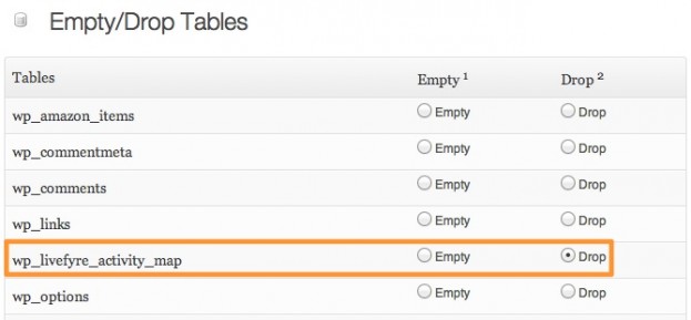 Drop Tables Drop Tables