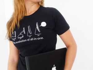 Evolution of the iMac all-in-one desktop computer Fun t-shirt: Evolution of the iMac all-in-one desktop computer