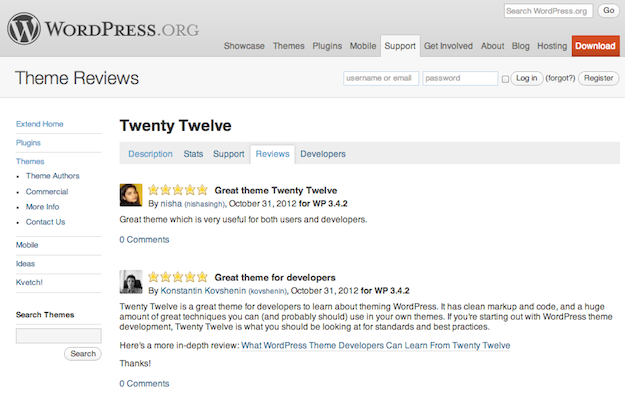 Theme Reviews Theme Reviews