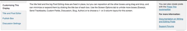 WordPress Contextual Help