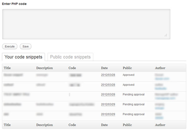 Run Code Snippets