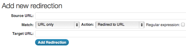 Add New Redirection