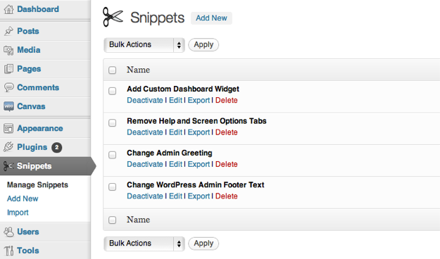 Code Snippets