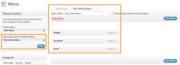 Enhanced Admin Bar