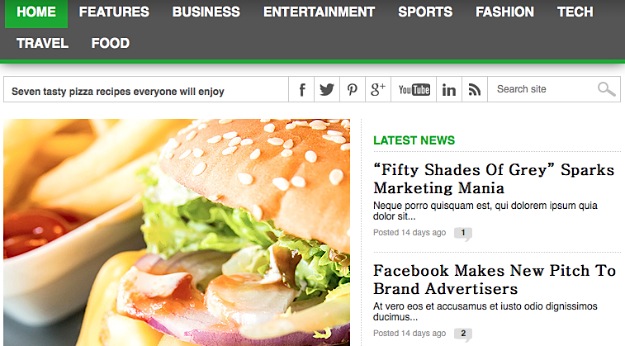 Max Mag Sticky Navigation WordPress Theme