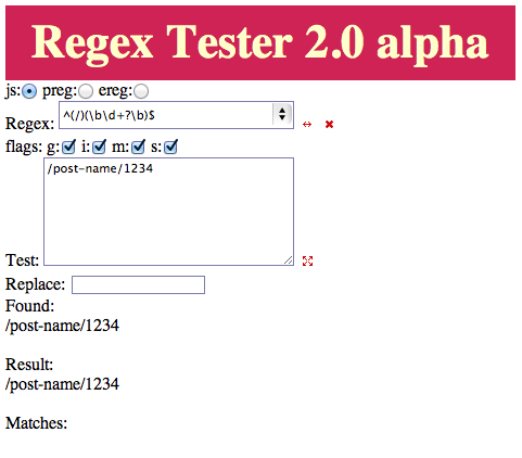 Regex does not match Regex does not match