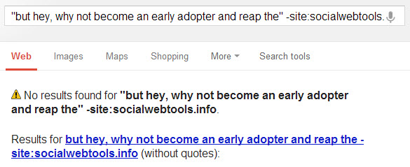 View the search results for each link of text in your content. View the search results for each link of text in your content.