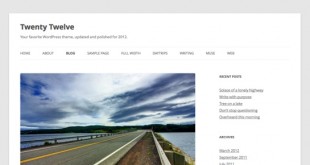 The Twenty Twelve theme's custom homepage.