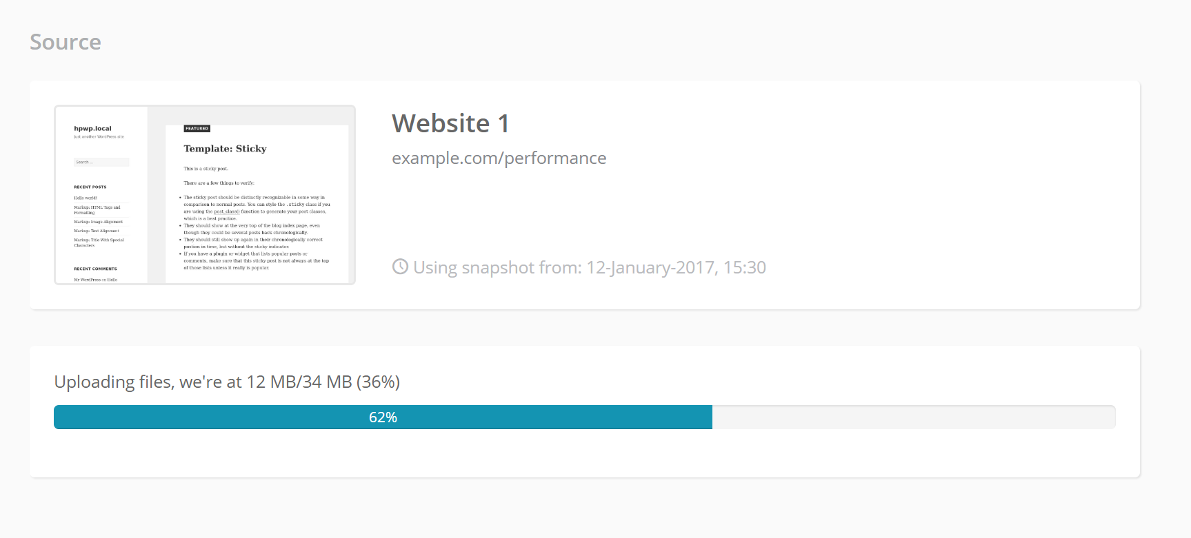 ManageWP Clone Feature
