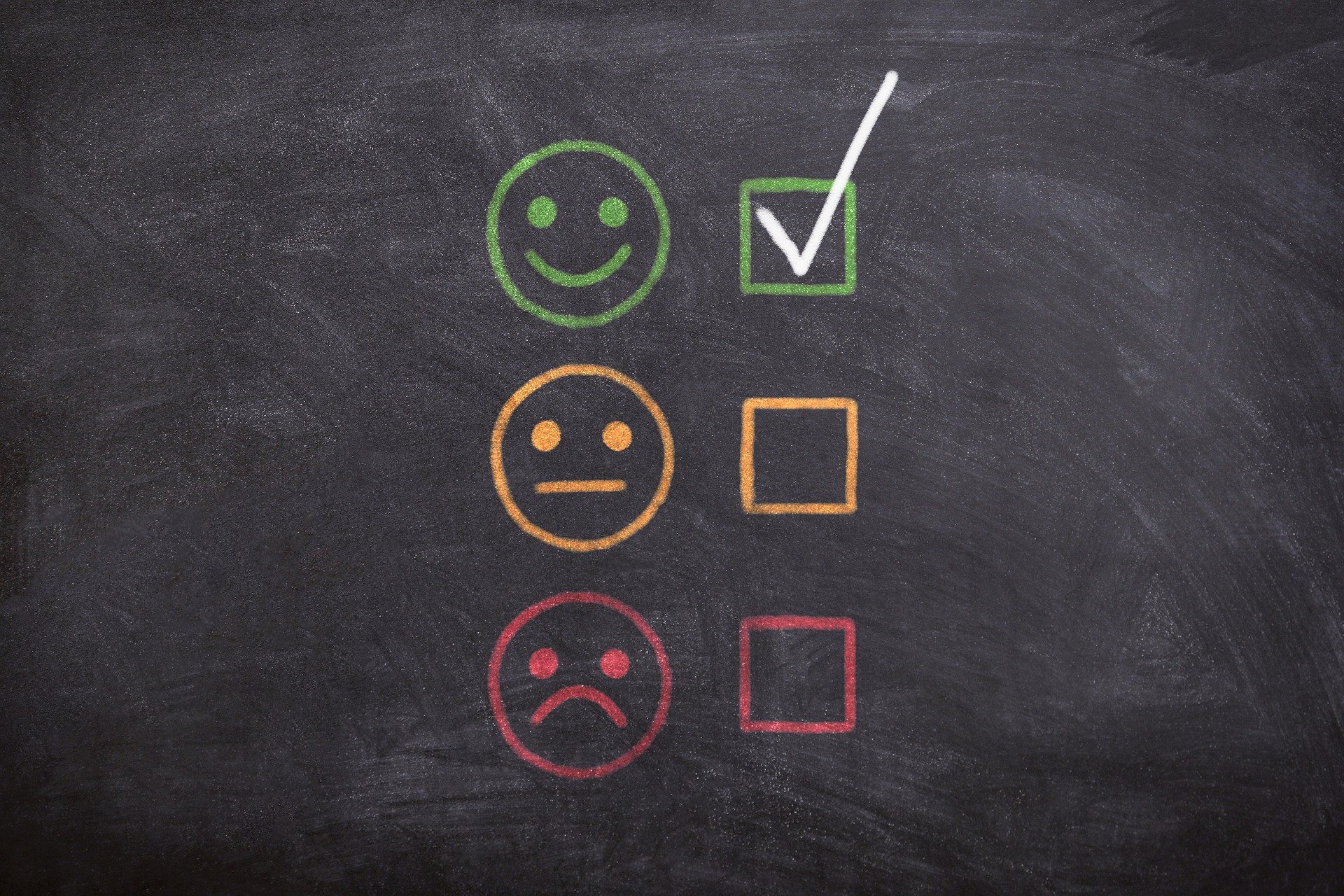 A visual example of positive and negative testimonials.