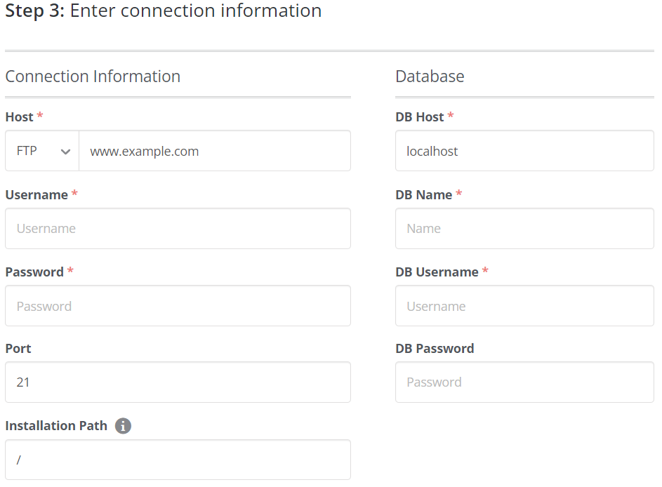 Cloning onto a new site with ManageWP. 